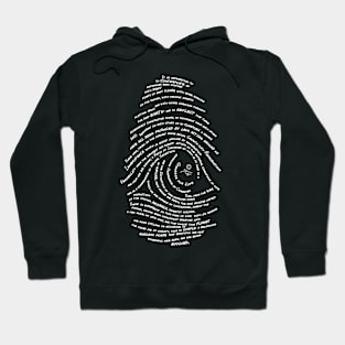 Darwin's Fingerprint wht by Tai's Tees Hoodie